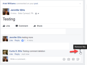 Removing someone else's Facebook Comment from your Wall or post